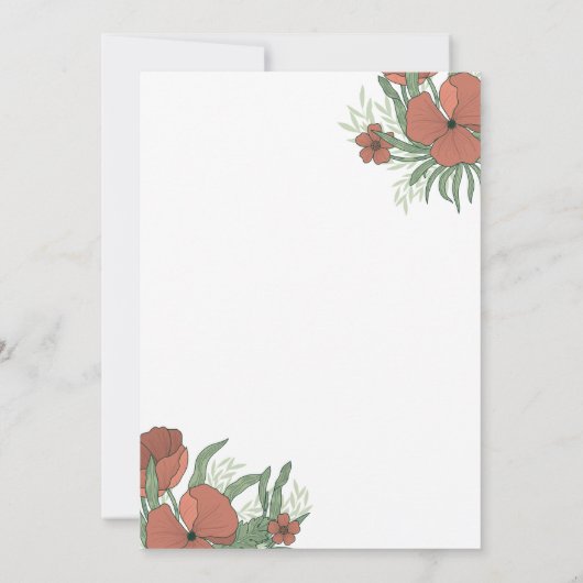 アンティークイングリッシュガーデン結婚フローラ 招待状 (裏面)