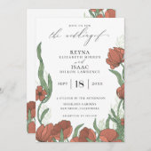 アンティークイングリッシュガーデン結婚フローラ 招待状 (正面/裏面)