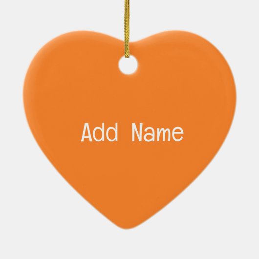 アンティークインディアンテキスタイルデザイン – 名前の追加 セラミックオーナメント (裏面)