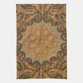 アンティークインディアンボーテパターン キッチンタオル (縦)