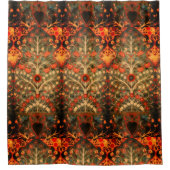 アンティークインディアン繊維デザイン シャワーカーテン (正面)