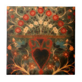 アンティークインディアン繊維デザイン タイル (正面)