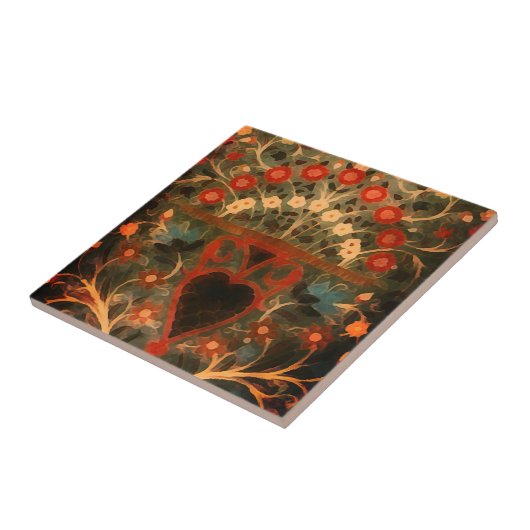 アンティークインディアン繊維デザイン タイル (側面)