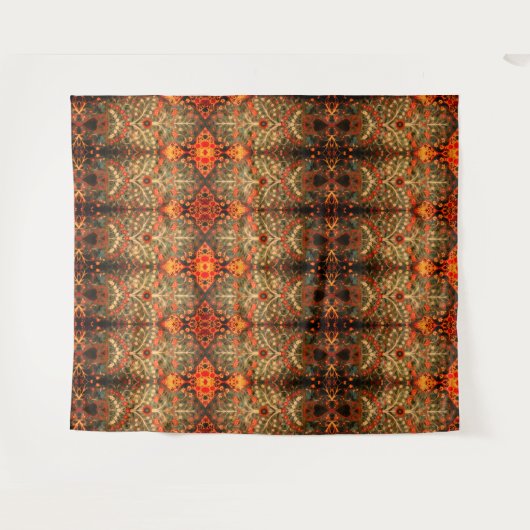 アンティークインディアン繊維デザイン タペストリー (正面(横))