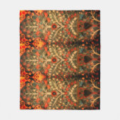 アンティークインディアン繊維デザイン フリースブランケット (正面)