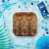 アンティークインディアン繊維デザイン ペーパープレート (パーティー)