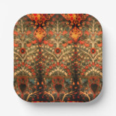 アンティークインディアン繊維デザイン ペーパープレート (正面)