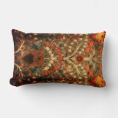 アンティークインディアン繊維デザイン ランバークッション (正面)