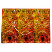 アンティークインディアン繊維デザイン  ラージペーパーバッグ (正面)