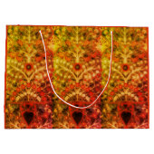 アンティークインディアン繊維デザイン  ラージペーパーバッグ (裏面)