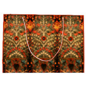 アンティークインディアン繊維デザイン ラージペーパーバッグ (裏面)