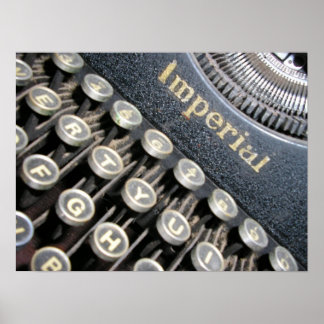 アンティークインペリアルタイプライターポスター ポスター