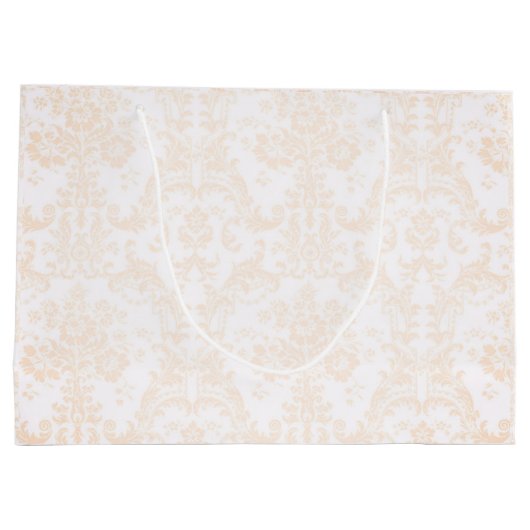 アンティークイースターバニーとダマスクフローララージ ラージペーパーバッグ (裏面)