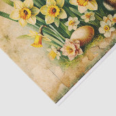 アンティークイースターバニー&ダフォディルエフエメラデクページ 薄葉紙 (詳細)