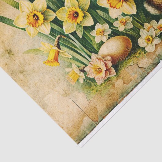 アンティークイースターバニー&ダフォディルエフエメラデクページ 薄葉紙 (詳細)