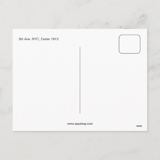 アンティークイースター1913 5th Avenue New York写真 シーズンポストカード (裏面)