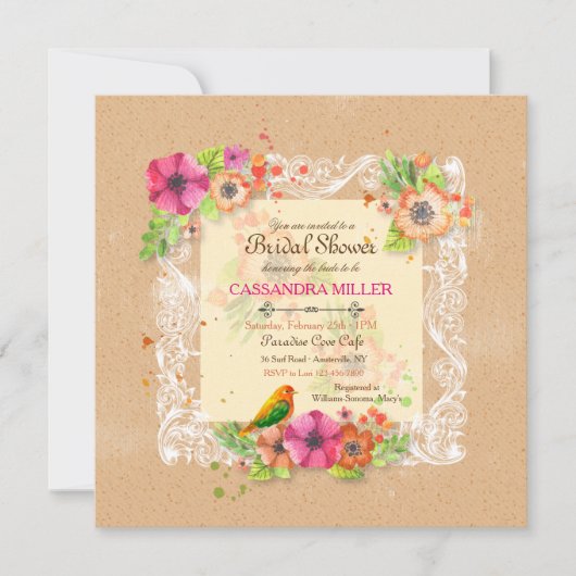 アンティークウィスパー招待状 招待状 (正面)