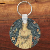 アンティークウィリアムモリスフローラ キーホルダー (正面)