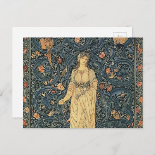 アンティークウィリアムモリスフローラ ポストカード (正面/裏面)