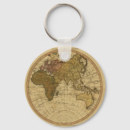 アンティークウィリアム・ファーデン1786東半球の地図 キーホルダー (正面)