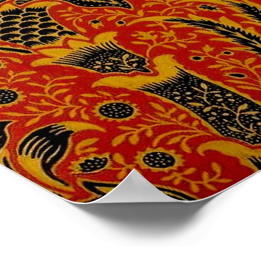 アンティークウィリアム・モリス・インド壁紙 ポスター (角)