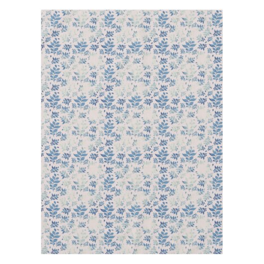 アンティークウィローリーフブルーフローラ テーブルクロス (正面)