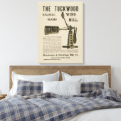 アンティークウィンドミルザトゥックウッドホワイトウォーターWis 1889 キャンバスプリント (インサイチュ (寝室))