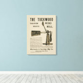 アンティークウィンドミルザトゥックウッドホワイトウォーターWis 1889 キャンバスプリント (インサイチュ (ウッドフロア))