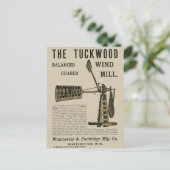 アンティークウィンドミルザトゥックウッドホワイトウォーターWis 1889 ポストカード (スタンド正面)