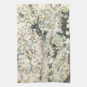 アンティークウォーターカラーサンゴ キッチンタオル