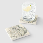 アンティークウォーターカラーサンゴ ストーンコースター (横)