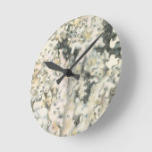 アンティークウォーターカラーサンゴ ラウンド壁時計 (傾斜)