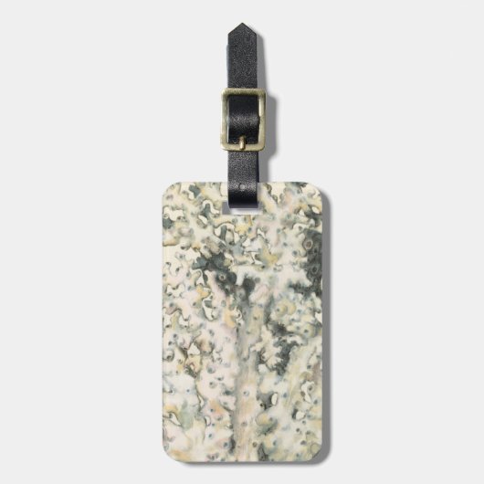 アンティークウォーターカラーサンゴ ラゲッジタグ (正面縦)