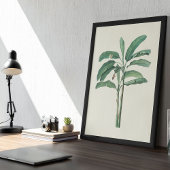 アンティークウォーターカラーボタニカルプリント ポスター