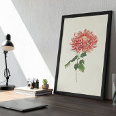 アンティークウォーターカラーボタニカルプリント ポスター