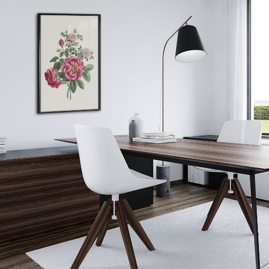 アンティークウォーターカラーボタニカルプリント ポスター