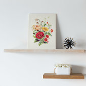 アンティークウォーターカラーボタニカルプリント ポスター