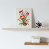 アンティークウォーターカラーボタニカルプリント ポスター