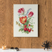 アンティークウォーターカラーボタニカルプリント ポスター