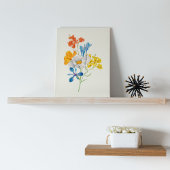 アンティークウォーターカラーボタニカルプリント ポスター