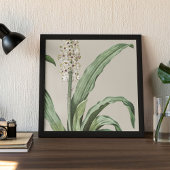 アンティークウォーターカラーボタニカルプリント ポスター