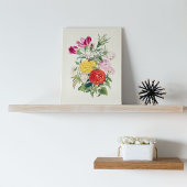 アンティークウォーターカラーボタニカルプリント ポスター