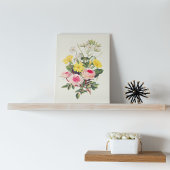 アンティークウォーターカラーボタニカルプリント ポスター