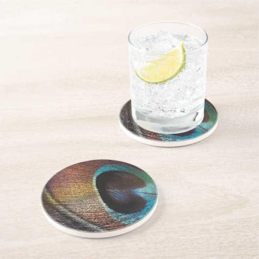 アンティークウズピーコックフェザーアイ コースター (側面)