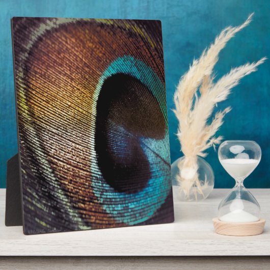 アンティークウズピーコックフェザーアイ フォトプラーク (側面)