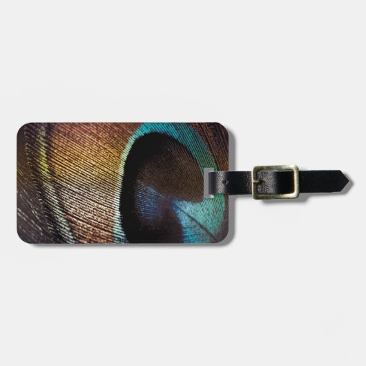 アンティークウズピーコックフェザーアイ ラゲッジタグ (正面横)