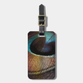 アンティークウズピーコックフェザーアイ ラゲッジタグ (正面縦)