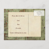 アンティークウッドイエローヒマワリ日付保存 案内ポストカード (裏面)