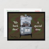 アンティークウッドコンロ–3はがき – カスタマイズ ポストカード (正面/裏面)