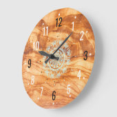 アンティークウッドホームデコールリビングルーム ラージ壁時計 (傾斜)